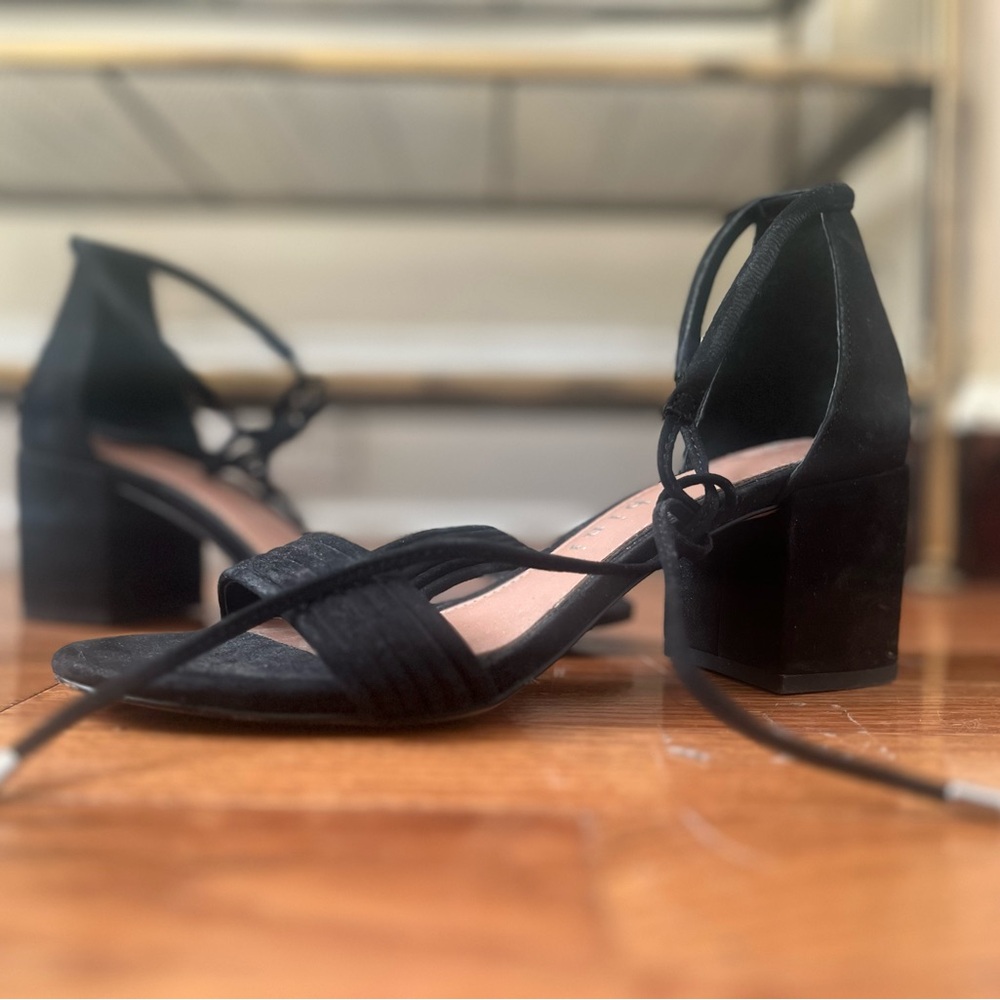 Gianni Bini Suede Block Sandal Heels